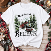 Believe Christmas Train T-Shirt
