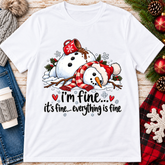 I'm Fine Snowman T-Shirt