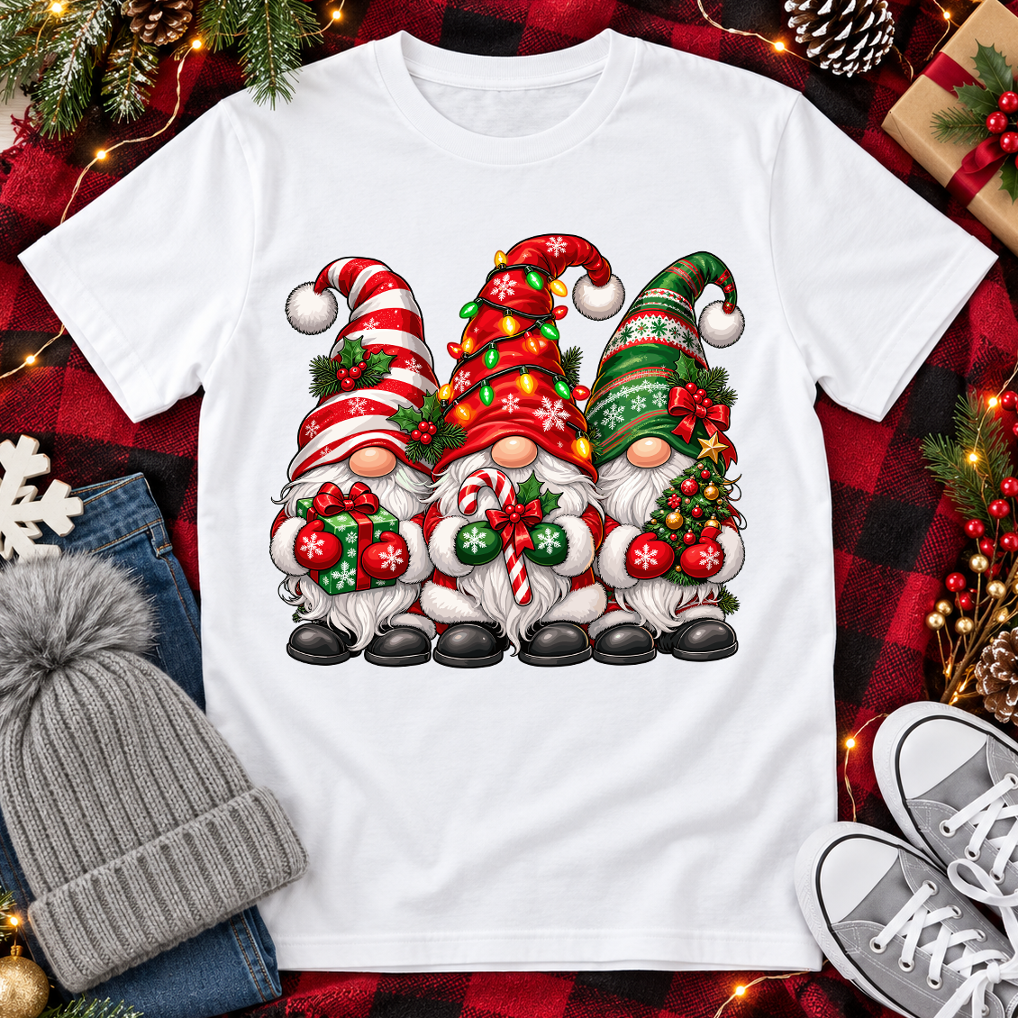 Festive Christmas Gnomes T-Shirt