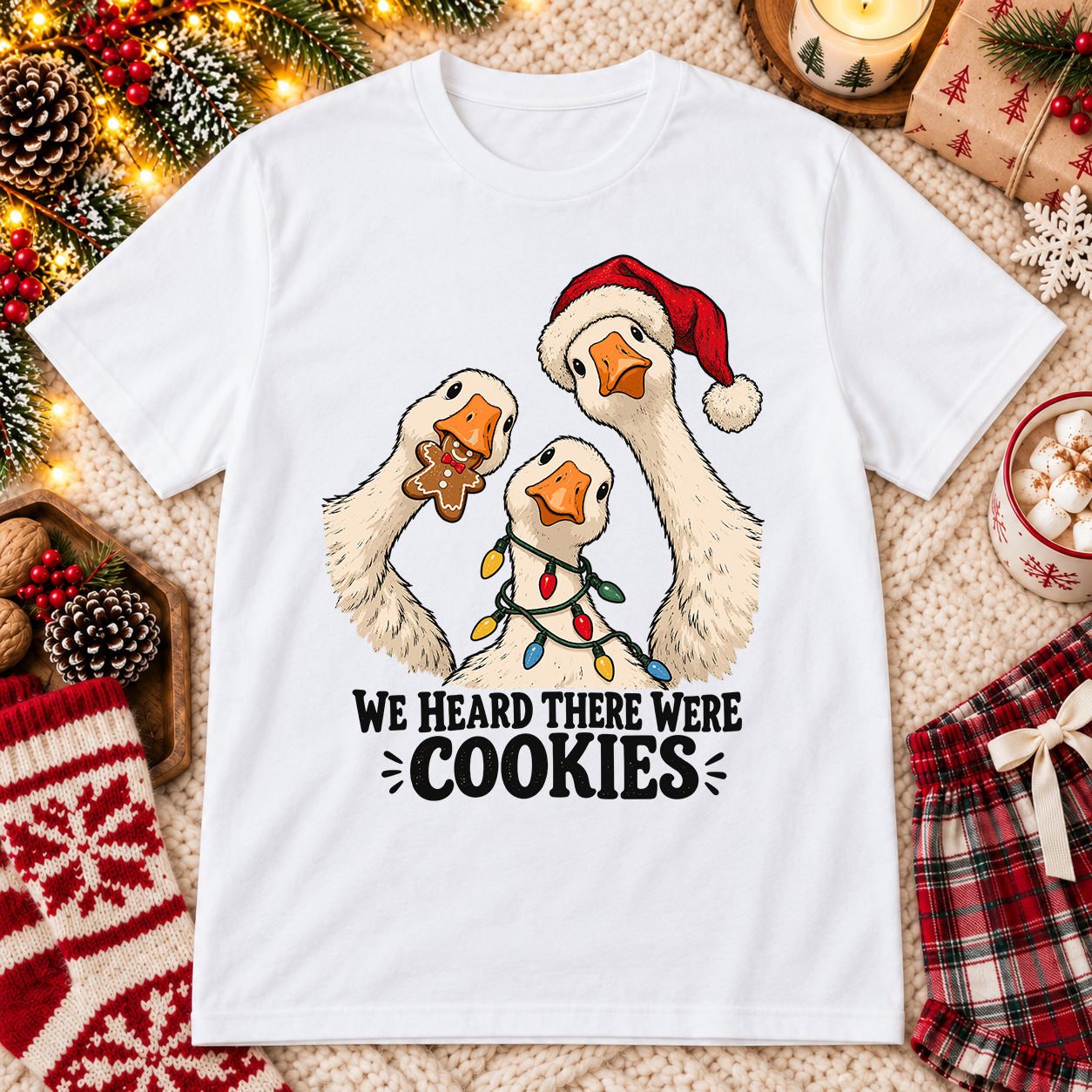 Christmas Cookie Geese T-Shirt
